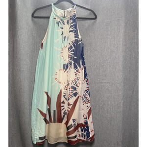 Diane Von Furstenberg Women's 8‎ Lainey Silk Chiffon Dress Floral Geometric